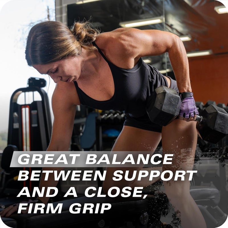 Harbinger Power Gloves 3.0 - Durable Half Finger Weightlifting Gloves with Adjustable Wrist Closure, Breathable Leather Palm, Small, Women's - Image 5